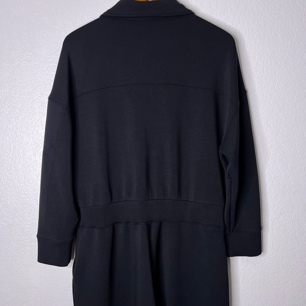 Spanx AirEssentials Mock Neck Full Zip Jumpsuit Black Size XL Petite Wide Leg - Picture 6 of 10